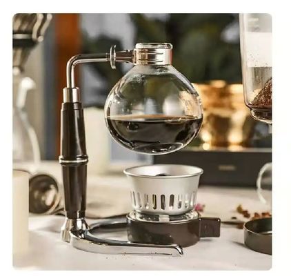 3 чашки Капацитет Luxury Glass Bottom Coffee Tea Cup Set Нержавеющая сталь Ручка включена