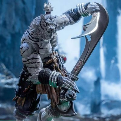 1/12 Масштабная фигура действия Furay Planet Blade Master Weng Tiger Белый смоловый материал Современный вертикальный