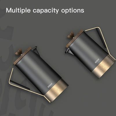 Керамический корпус Французский пресс с ореховой нержавеющей сталью Силиконовый ручок Кофейный чайный комплект