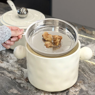 Суп с быстрыми лапшами Керамическая двойная ушка Сердечная чаша со стильной печатью