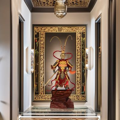 Коллекционный юбилей Sun Wukong Золотая крючка смола Черный миф Король обезьяны 3D фигура