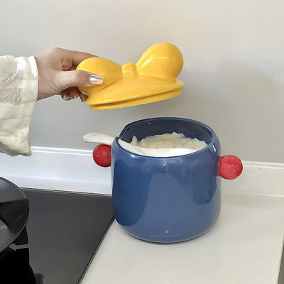 Напечатанное украшение Скандинавская керамическая емкость для домашнего декора стены и микроволновая печь