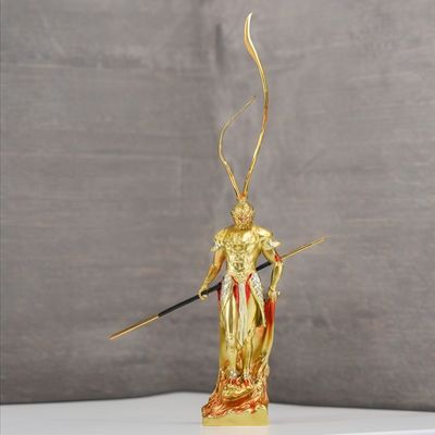 По случаю годовщины на заказ цветная 3D смоловая фигура коллекционный металл Король обезьян