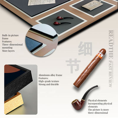 Реалистичные 3D-стенные росписи для современной художественной атмосферы сигарного кафе