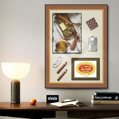 Утонченный декор кофейни Трехмерное искусство на стене сигары в современном стиле шика