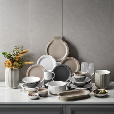 Crackle Glaze Modern Nordic Ceramic Dinnerware Set Custom Size and Disposable Feature (Современный скандинавский керамический столовой набор по индивидуальному заказу)