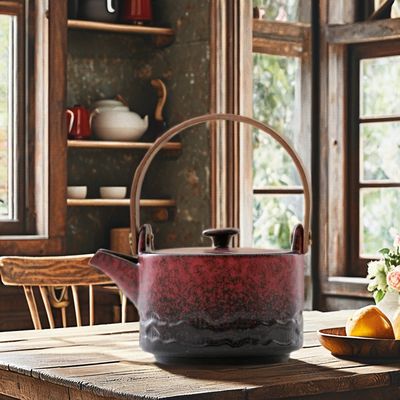 Питьевая кружка Стильный одноствольный керамический чайный комплект Кунг-фу с ручкой подъемного балки