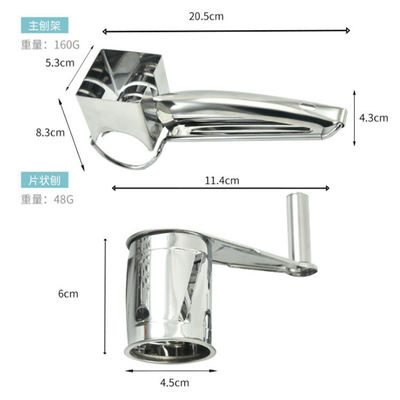 Сырные инструменты Многофункциональная стальная сыровая решетка с 4 сменными барабанами