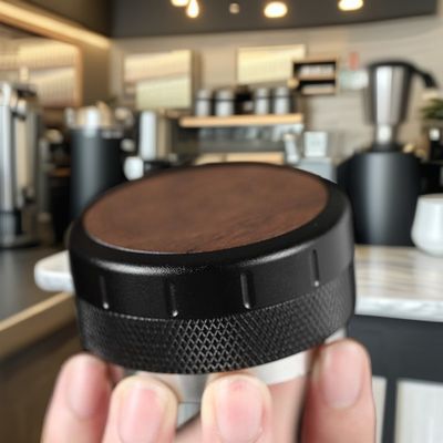 Эспрессо-мастер с рукояткой из орехового дерева и основой из нержавеющей стали 51 мм/53 мм PS Пластик