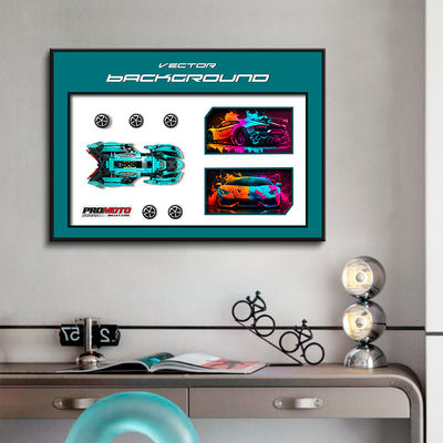 Галерея стены настраивает на заказ цветные кристаллические стеклянные стены для роскошных спортивных автомобилей