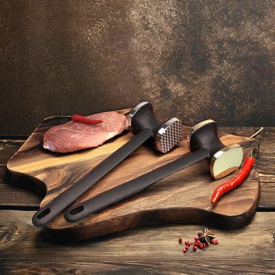 Настраиваемый логотип Приемленный мясоомягчитель Двусторонний молоток для стейков и размораживания