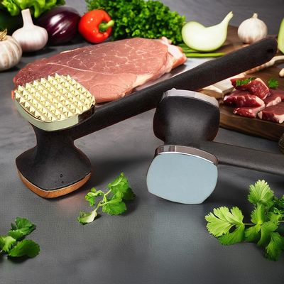 Ручной кухонный инструмент для идеально мягких стейков Цинковый сплав и пластиковый мясной молоток