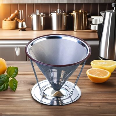 V6 Налейте на нержавеющую сталь инструменты кофеварки с прозрачным стеклянным фильтром капельницы