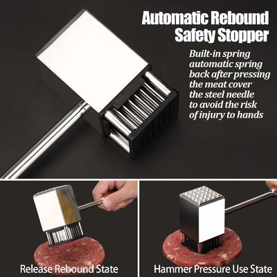 36-левый мясоомягчающий молоток из нержавеющей стали для омягчения стейка птица индейка