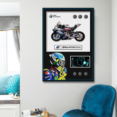 Тема искусства Современный электрический спортивный автомобиль Стенная иллюстрационная рама для настраиваемого декора дома