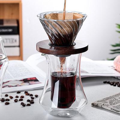 Устойчивое двойное стеновое прозрачное стекло идеальное ручное капельное кафе для офисных чашек