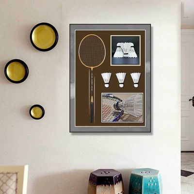 Высокое разрешение печати современный бадминтон гимназия стенограмма для декорации спортивного места