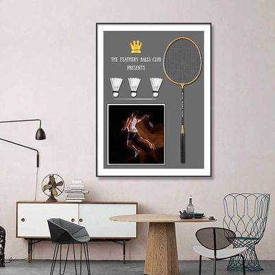 Высокое разрешение печати современный бадминтон гимназия стенограмма для декорации спортивного места