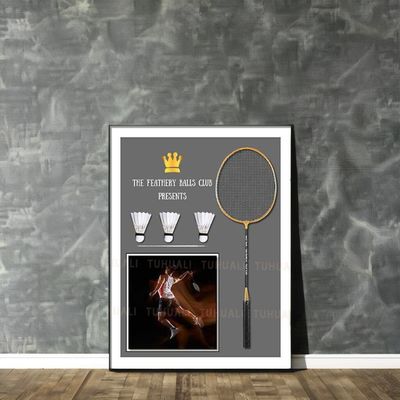 Высокое разрешение печати современный бадминтон гимназия стенограмма для декорации спортивного места