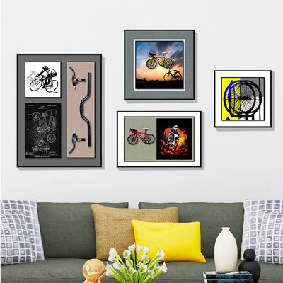 Современная гостиная диванный фон Стенная живопись с комбинацией велосипедов Multi-Link