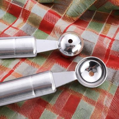 Домашняя кухня Двухконечная нержавеющая сталь Арбузная шариковая ложка с резьбой Нож Металлический фруктовый украсительный прибор