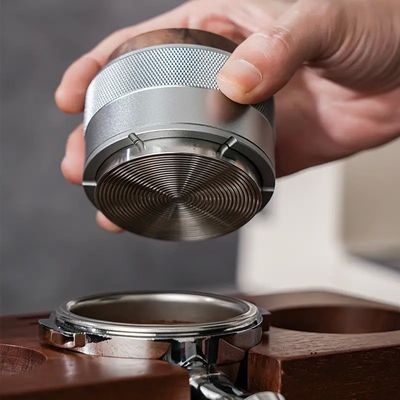 Регулируемая высота Экологически чистый кофеварка из нержавеющей стали с декорацией ореха