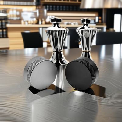 Серебряный регулируемый глубина металлический эспрессо для экологически чистого выравнивания кофейного мела