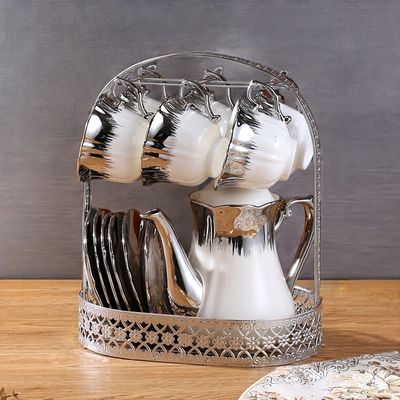 Европа Дизайн Стиль Конец Керамический Дневной Чай Вода набор с золотой оболочкой и кроссовер чашки