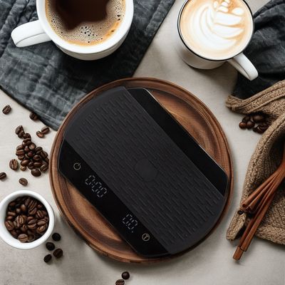 Минималистский стиль дизайна 3 кг/0,1 г компактная электронная капельная шкала для кофе с таймером черный