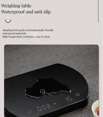 Минималистский стиль дизайна 3 кг/0,1 г компактная электронная капельная шкала для кофе с таймером черный