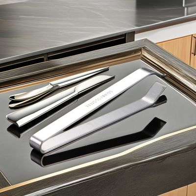 Пинцеты для удаления рыбьих костей из нержавеющей стали и бамбуковый клешник для меламинной посуды