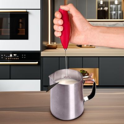 2023 Электрический кофейный пеновар из нержавеющей стали, работающий на батареях, для пенования молока