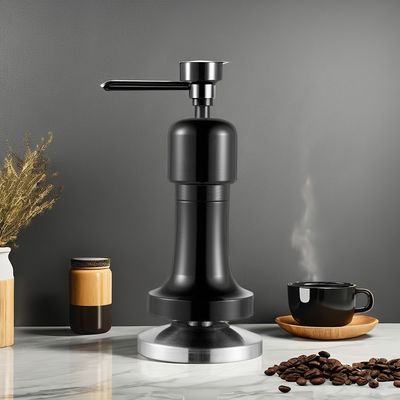 Настраиваемый логотип Черная алюминиевая ручка Barista Espresso Tamper для 58 мм основной кофе