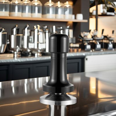 Настраиваемый логотип Черная алюминиевая ручка Barista Espresso Tamper для 58 мм основной кофе