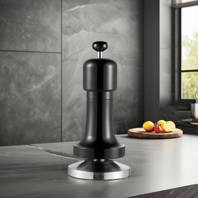 Настраиваемый логотип Черная алюминиевая ручка Barista Espresso Tamper для 58 мм основной кофе