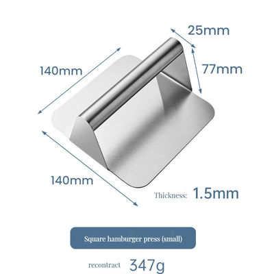 Барбекю на открытом воздухе, ткань для приготовления пищи, фартук с нержавеющей сталью, квадратный бургер-разрушитель