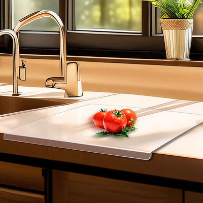 Прочная прямоугольная настраиваемая режущая доска БАМБУС с коробкой безопасности для посудомоечной машины