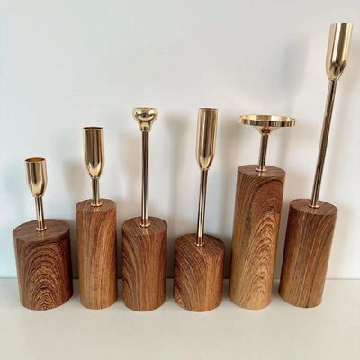 Домашнее убранство Необходимый набор из 6 креативных керамических подставных свечей для колоннных свечей