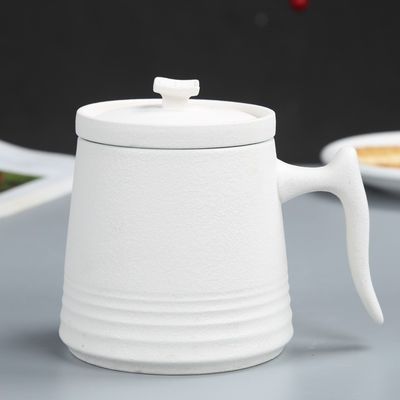 900cc керамический чайник с чашками для кофе и тарелками Простой белый фарфоровый дизайн