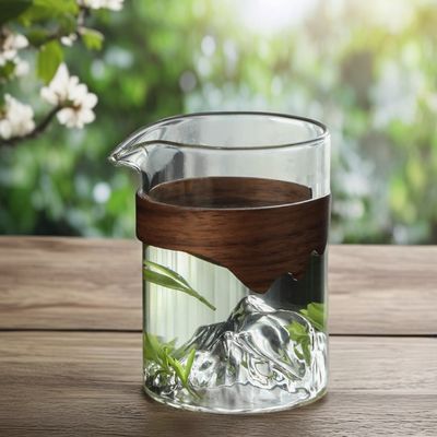 240 мл Прозрачная чашка для чая Классический дизайн Ручной работы Экологически чистый стакан для воды молока