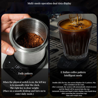 Высокоточная шкала для кофе ABS Shell с таймером и зарядкой типа C для бамбуковых запасов