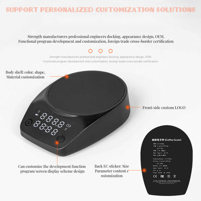 Высокоточная шкала для кофе ABS Shell с таймером и зарядкой типа C для бамбуковых запасов