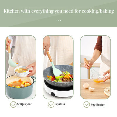 Деревянные ручки Кухонные принадлежности набор с индивидуальным логотипом Приемлемо для кулинарных инструментов