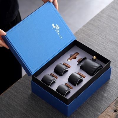 Настроить логотип приемлемый современный керамический чайный комплект с съемной боковой ручкой