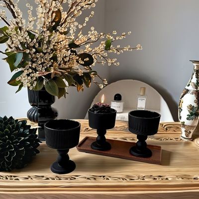 Домашнее украшение Прозрачные стеклянные десертные чашки с винтажным дизайном и индивидуальным логотипом