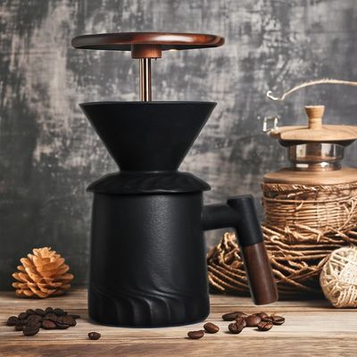 Винтажный матовый черный керамический кофейник для дома, гостиницы, ресторана и офиса