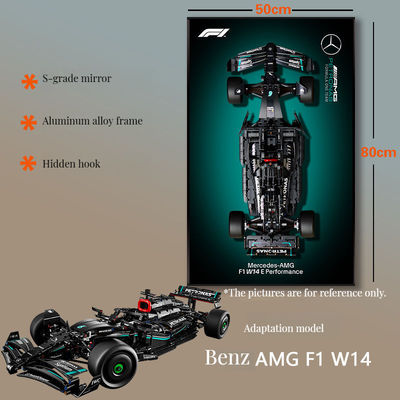 Поликарбонатная современная декоративная стеклянная фоторамка для автомобильной экспозиции и стенной витрины