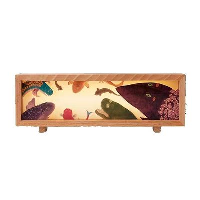 Современное Солнце Золотая Гора Перезаряжаемый Ночной Свет Цифровой Печатный Снег Гора Настольная Лампа Полотно 1 Цвет