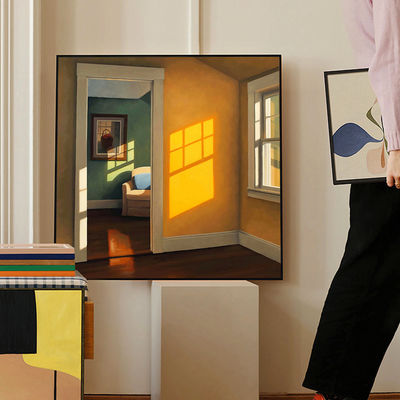 Алюминиевый каркас Яркий скандинавский стиль ар-деко Окно Полотно живопись натюрморта Узоры висячие функции