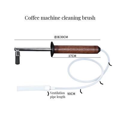 Наполненная щетка для очистки эспрессо с противообжигающей ручкой
